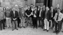 Photographie de groupe entre les membres de la KStV Semnonia et l'Ordre académique de Saint-Michel à Osnabrück